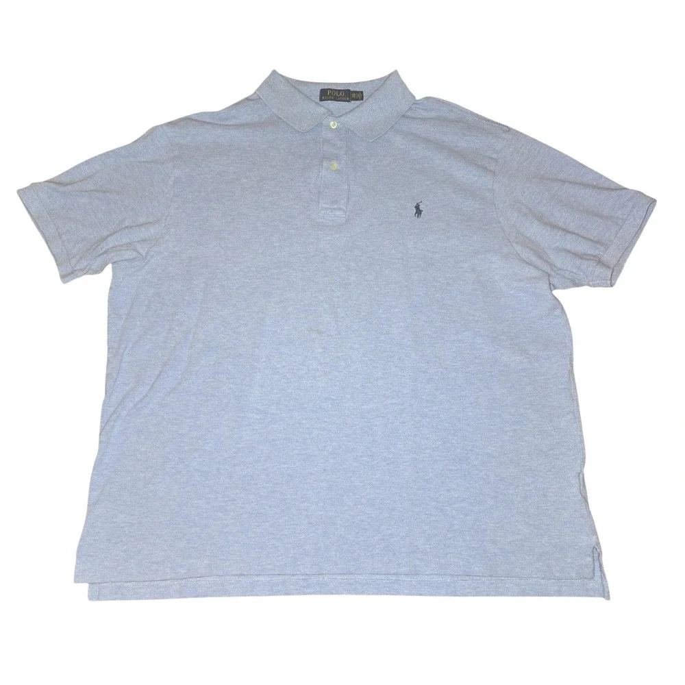 Polo Ralph Lauren Polo Shirt Mens 2XB Blue Short Sleeve Cotton Pony Logo‎